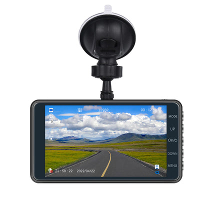 HD 1080P Car Dual Lens Dash Cam 4" DVR Recorder Front & Rear Camera Night Vision