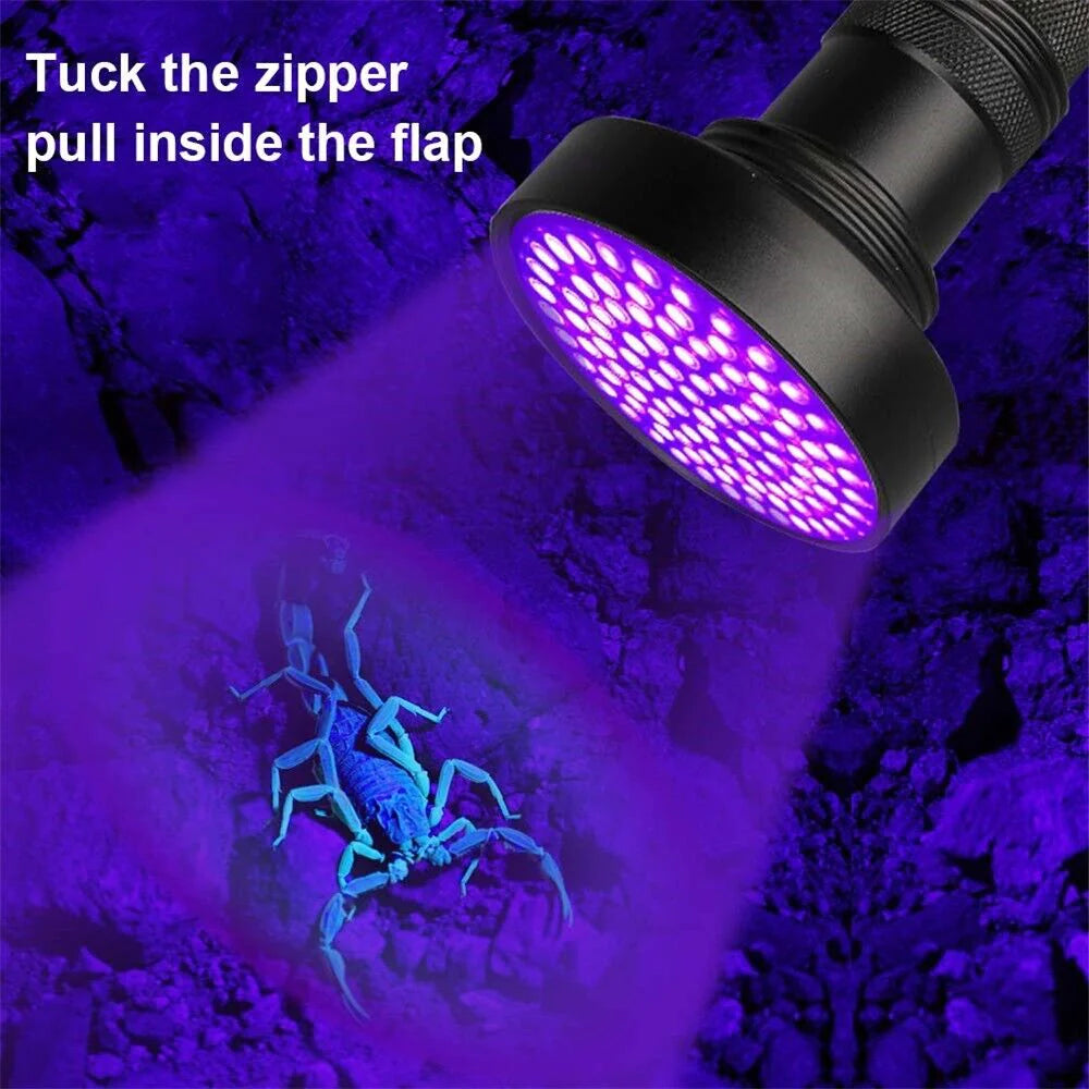 UV Ultraviolet Light 100 LED Flashlight Blacklight 395Nm Inspection Lamp Torch